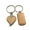 New Style Engrave Logo Wooden Keychain with Mental